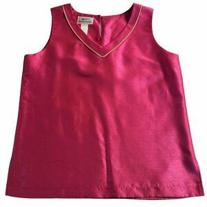 Da-Rue for Draper's & Damon's Women’s Pink Sleeveless Satin Textured Size 12